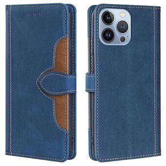 For iPhone 14 Pro 6,1 tommers PU-skinn Beskyttelsesveske med stråhattmønster Stand lommebok telefondeksel