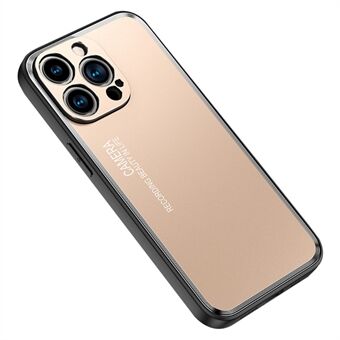 For iPhone 14 Pro 6,1 tommers myk TPU-slipende sprengning av aluminiumslegering panserdeksel Kamerabeskyttelse Matt telefonveske