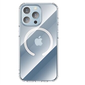 ROCK First Series telefondeksel til iPhone 14 Pro 6,1 tommers magnetisk lading Gjennomsiktig anti-fall telefon bakdeksel