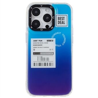 For iPhone 14 Pro 6,1 tommer Ultra Slim Akryl+TPU-telefonveske Laser IMD-mønsterutskrift Beskyttende bakdeksel