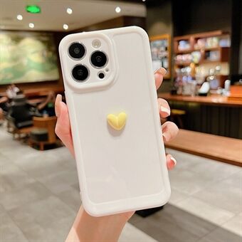 For iPhone 14 Pro Creative Love Heart Telefonveske Myk TPU-kamera Beskyttende anti Scratch bakdeksel
