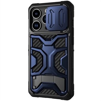 NILLKIN Adventurer Pro for iPhone 14 Pro Anti-dråpe-deksel Kickstand Skyve kameradeksel Design TPU+PC-telefonbeskyttelsesdeksel
