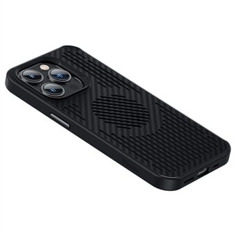 BENKS For iPhone 14 Pro Carbon Fiber Kevlar Magnetic Case Drop-proof hule varmeavledning telefondeksel