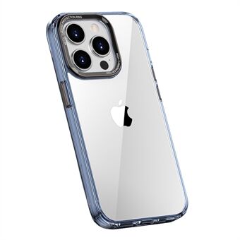 Ming-serien gjennomsiktig telefondeksel for iPhone 14 Pro, bakdeksel til mobiltelefon med metalllinseramme