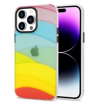 For iPhone 14 Pro IML Unfading Colorful Pattern PC + TPU-deksel Anti-dråpe beskyttende telefondeksel