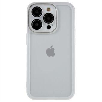 For iPhone 14 Pro Avtakbar galvanisering kameraramme Telefonveske Myk TPU støtdempende bakdeksel