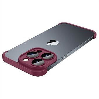 Metallstøtfangerdeksel for iPhone 14 Pro , linsedeksel med slimramme Støtdempende telefonbeskytter uten bakplate