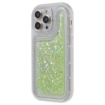 For iPhone 14 Pro Glitter Sparkle Epoxy telefonveske TPU beskyttende Scratch deksel