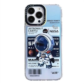 For iPhone 14 Pro Laser Astronaut Pattern Printing Telefonveske PC+TPU Drop Protection Cover