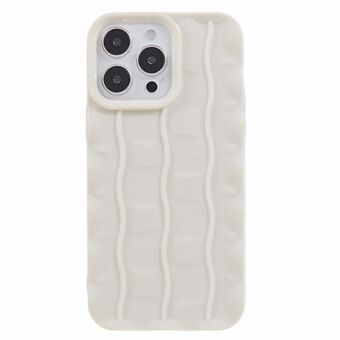 For iPhone 14 Pro 3D Stripes Pattern Telefonveske Fleksibelt TPU støtsikkert beskyttelsesdeksel