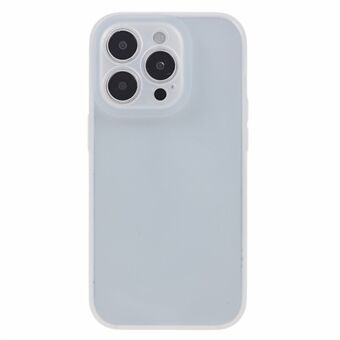 For iPhone 14 Pro flytende silikon + gjennomsiktig PC-deksel med presis utskjæring Kamerabeskyttelse Telefondeksel
