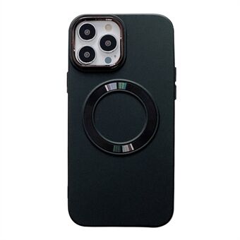 For iPhone 14 Pro Magnetisk TPU-deksel Flytende silikontekstur galvanisering Kameraramme Beskyttende telefondeksel