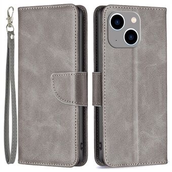 For iPhone 14 Plus 6,7 tommer BF Leather Series-4 magnetisk lås Godt beskyttet lommebok-stil lærveske Stand Mobiltelefonskall med håndleddsstropp