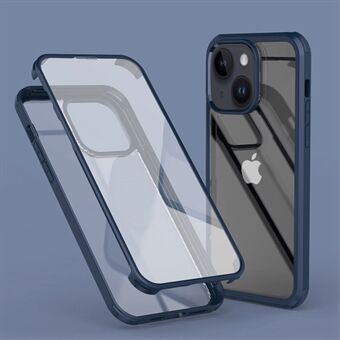 For iPhone 14 Plus HD klart dobbeltsidig herdet glass telefondeksel Avtakbart 2-i-1 telefondeksel med full beskyttelse