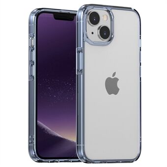 For iPhone 14 Plus Krystallklart mobiltelefondeksel TPU+akryl Godt beskyttet bakdeksel