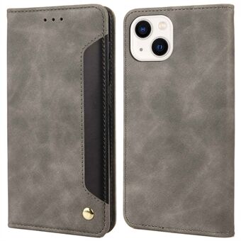 For iPhone 14 Plus Skjøting Lommebok Stand Telefonveske Skin-touch PU Leather TPU Full Protection Cover