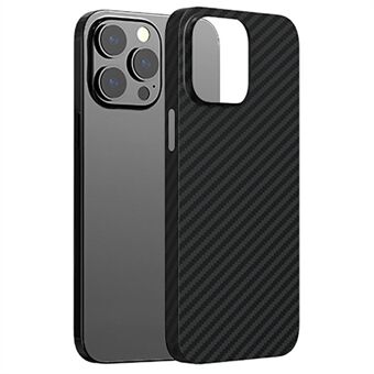 AZEADA Kevlar Series telefondeksel for iPhone 14 Plus, Anti- Scratch Carbon Fiber Texture Hard PC-beskyttende bakdeksel