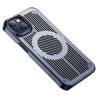 BENKS For iPhone 14 Plus Fallbestandig beskyttelsesveske Varmespredning Uthult smarttelefondeksel med magnetisk metallplate