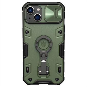 NILLKIN for iPhone 14 Plus CamShield Armor Pro Magnetisk telefonveske Støtsikkert bakdeksel Stativ med skyvekameradeksel