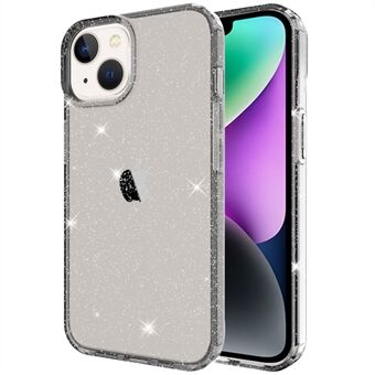 GW18 For iPhone 14 Plus Glitter Powder Design Klar TPU-deksel Telefon Dropsikkert bakdeksel
