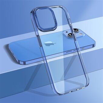 For iPhone 14 Plus støtdempende beskyttende skall, krystallklart telefondeksel Kamerabeskyttelsesramme Hard PC-bakdeksel