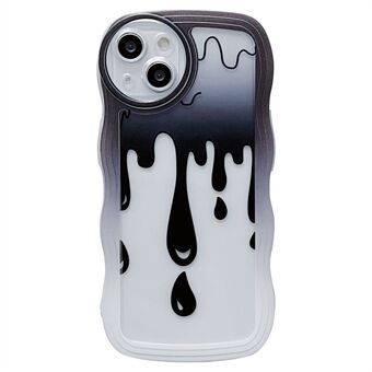 For iPhone 14 Plus Anti-fall, mykt TPU-skall, vanndråpemønsterutskrift Wavy Edge Telefonbakside Beskyttelsesdeksel