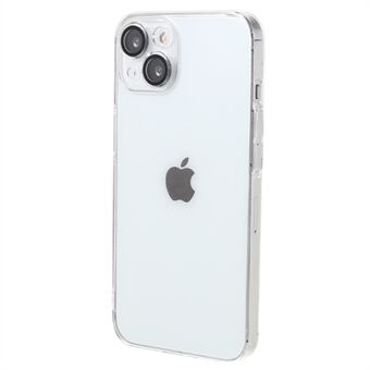 For iPhone 14 Plus Klart telefondeksel Hard PC Anti-Dust Bakveske med innebygd linsefilm