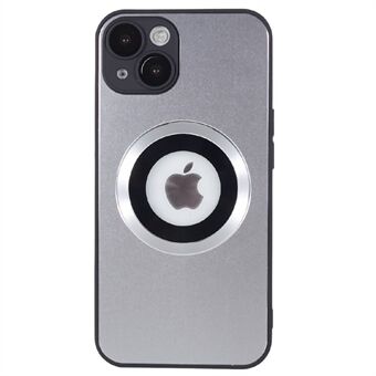 For iPhone 14 Plus AG Matt magnetisk telefondeksel Logovisning Ring TPU-telefondeksel