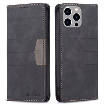 BINFEN COLOR BF Leather Series-1 for iPhone 14 Pro Max 6,7 tommer Anti- Scratch -skjøting 10-stil Stand Lommebok Flip PU-skinn telefonveske Magnetisk autoabsorbert skall