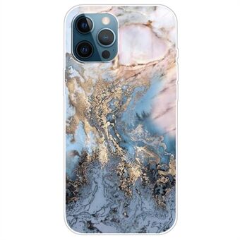 For iPhone 14 Pro Max 6,7 tommer B-stil marmormønsterdesignveske IMD-teknologi TPU Støtsikkert anti-skli beskyttelsesdeksel
