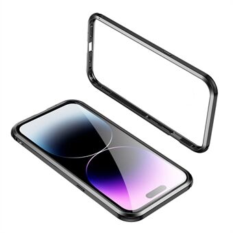 Le-Lock Series Metal Bumper Deksel for iPhone 14 Pro Max Anti-Drop Slim Frame Deksel Støtabsorberende beskyttelsesdeksel uten rygg