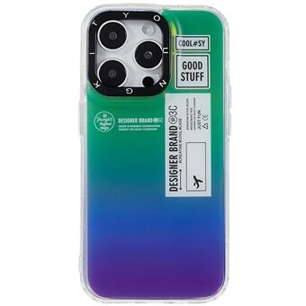 For iPhone 14 Pro Max 6,7 tommer Akryl+TPU Anti-fall telefonveske Laser IMD-mønster trykt bakdeksel