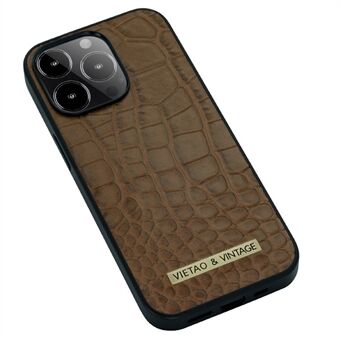 VIETAO For iPhone 14 Pro Max Krokodilletekstur PU-skinn+PC+TPU-telefondeksel Business Style Anti- Scratch telefondeksel