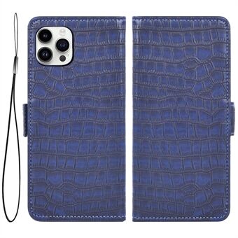 For iPhone 14 Pro Max Crocodile Texture PU-skinn telefonlommebokveske Dobbel magnetlås Full beskyttelse Flip Stand Cover