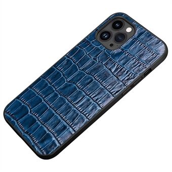 Gummibelagt telefondeksel til iPhone 14 Pro Max Anti-Fall TPU telefondeksel i ekte skinn, krokodilletekstur, beskyttende deksel
