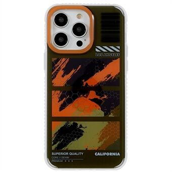 MUTURAL Camouflage Series for iPhone 14 Pro Max Creative Pattern Protective Case PC+TPU Anti- Scratch bakdeksel