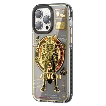 PQY Mecha Series Magnetic Phone Case for iPhone 14 Pro Max Kompatibel med MagSafe, støtsikker PET+TPU lysende IML-bakdeksel