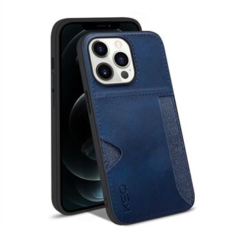 KSQ Style-D for iPhone 14 Pro Max PU-skinnbelagt TPU+klut Anti-dråpedekselkortspordesign Beskyttelsesveske