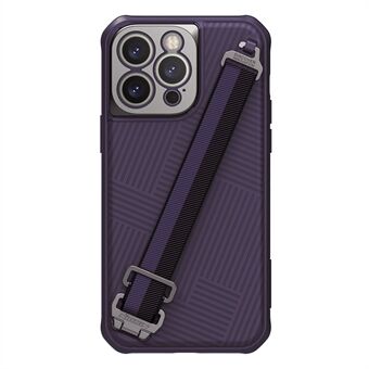 NILLKIN Strap Magnetic Case for iPhone 14 Pro Max, TPU+PC Anti-drop Case Beskyttende bakdeksel kompatibel med MagSafe Charging