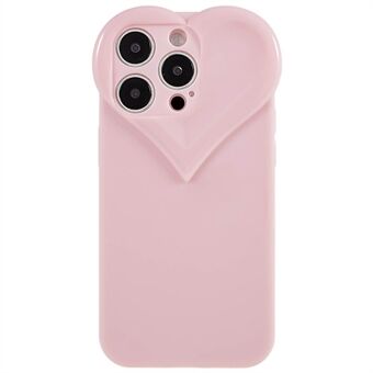 Hjerteformet kamerabeskyttelse telefondeksel for iPhone 14 Pro Max, Anti-fingeravtrykk TPU Anti-støv mobiltelefondeksel