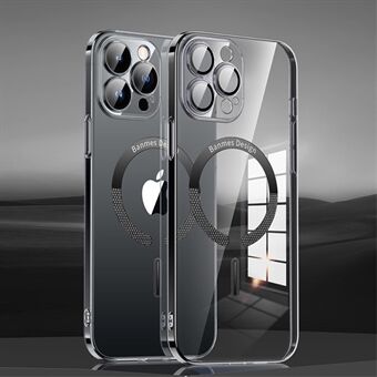 Hardt PC-telefondeksel for iPhone 14 Pro Max Kompatibel med MagSafe Krystallklart deksel med glasslinsebeskytter Anti-fall telefonskall