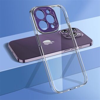 For iPhone 14 Pro Max Støtsikker Hard PC-bakdeksel Kamerabeskyttelsesramme Krystallklart telefondeksel