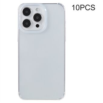 10 stk 0,8 mm ultratynt telefondeksel for iPhone 14 Pro Max, vannmerkefrie forsterkede hjørner TPU klart deksel