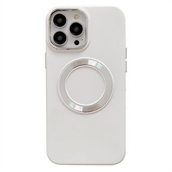 For iPhone 14 Pro Max TPU-telefonveske Galvanisert kameraramme magnetisk deksel