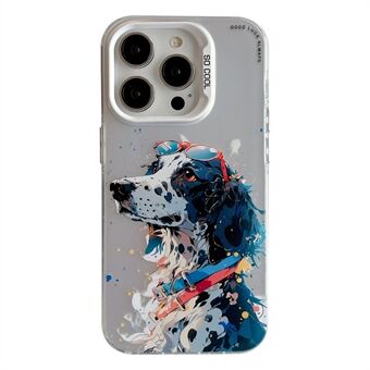 For iPhone 14 Pro Max Graffiti-telefonveske Dyremønsterutskrift PC+TPU Anti- Scratch
