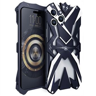 For iPhone 14 Pro Max Stilig telefonveske i aluminiumslegering Støtsikkert beskyttelsesdeksel