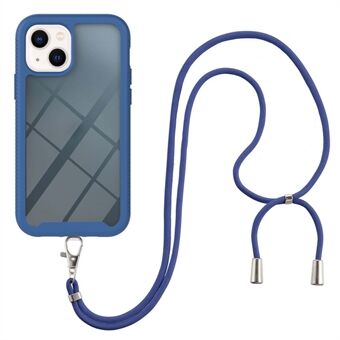YB PC-serie-4 for iPhone 15 PC + TPU-beskyttelsesdeksel Anti-drop-telefonveske med snor