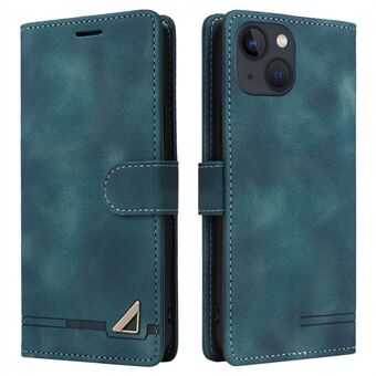 007-serien mobildeksel lommebok for iPhone 15. PU-skinn berøringsvennlig stående flip-deksel.