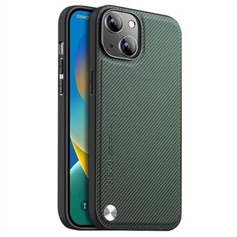 X-LEVEL Kevlar II-serien Anti-Fall Telefondeksel for iPhone 15 med karbonfiber tekstur, PU+TPU beskyttende mobildeksel.