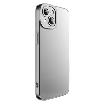 X-LEVEL for iPhone 15 Mat telefonveske i herdet glass + TPU-objektiv, heldekkende beskyttelsesdeksel.